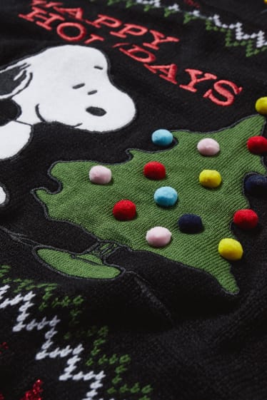 Dámské - CLOCKHOUSE - vánoční svetr - Snoopy - černá