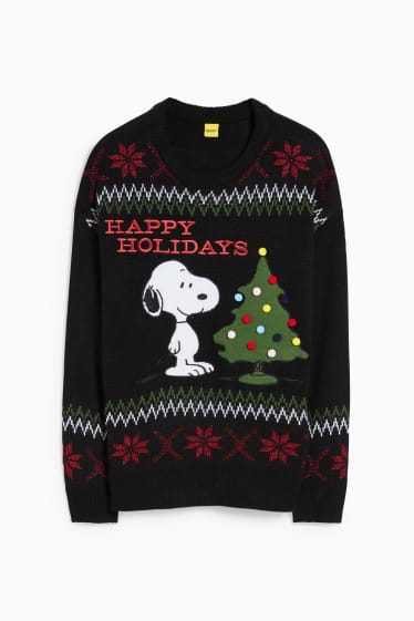Teens & young adults - CLOCKHOUSE - Christmas jumper - Snoopy - black