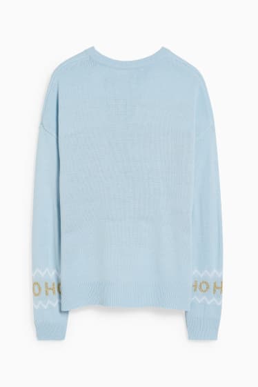 Femmes - Pull de Noël - Peanuts - bleu clair