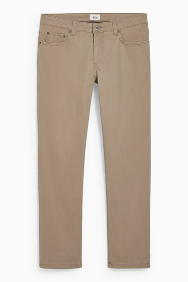 Hommes - Pantalon chaud - regular fit - LYCRA® - beige