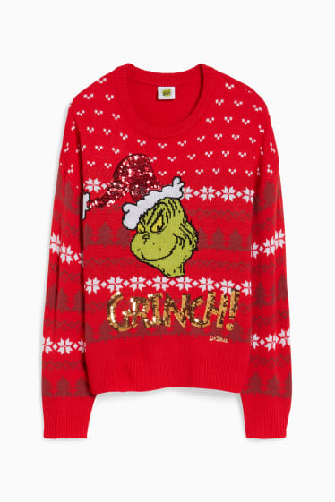 Donna - CLOCKHOUSE - maglione natalizio - Il Grinch - rosso