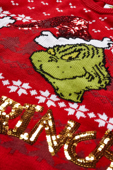 Kobiety - CLOCKHOUSE - sweter bożonarodzeniowy - Grinch - czerwony