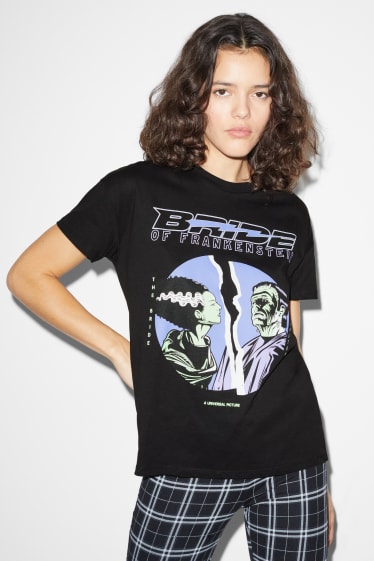 Dona - CLOCKHOUSE - samarreta - Frankenstein - negre