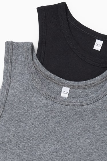 Kinder Jungen - Multipack 6er - Singlet - schwarz