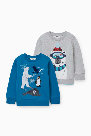 Enfants - Lot de 2 - sweats - bleu