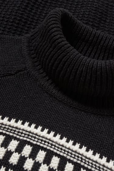 Herren - Rollkragenpullover - schwarz