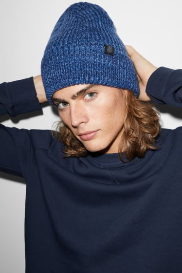 Uomo - CLOCKHOUSE - berretto in maglia - blu melange