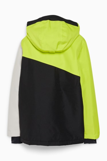 Children - Ski jacket with hood - neon yellow
