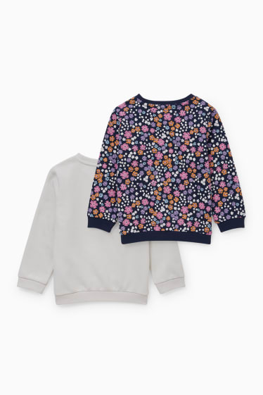 Enfants filles - Lot de 2 - sweats - blanc crème