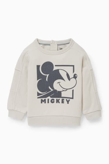 Bebeluși - Mickey Mouse - compleu bebeluși - 2 piese - bej melanj