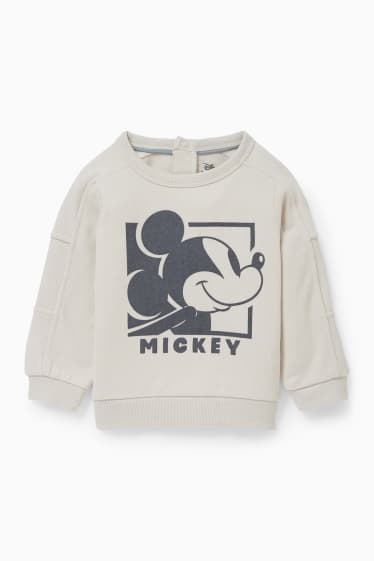 Bebeluși - băieți - Mickey Mouse - compleu bebeluși - 2 piese - bej melanj