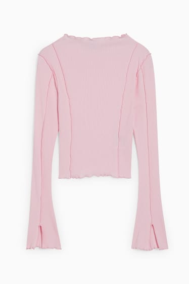 Teens & Twens - CLOCKHOUSE - Crop Langarmshirt - rosa