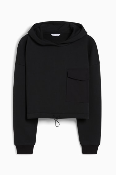 Women - CLOCKHOUSE - cropped hoodie - black