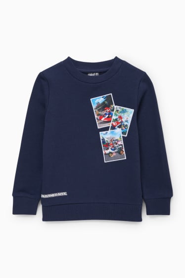 Enfants - Mario Kart - sweat - bleu foncé