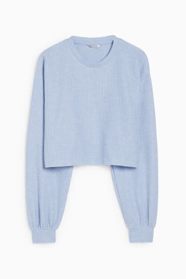 Kobiety - CLOCKHOUSE - krótki sweter - jasnoniebieski