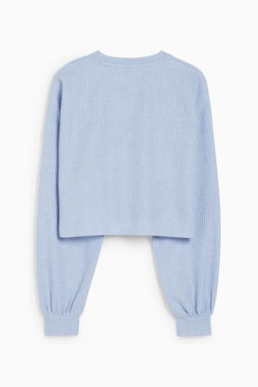 Damen - CLOCKHOUSE - Crop Pullover - hellblau