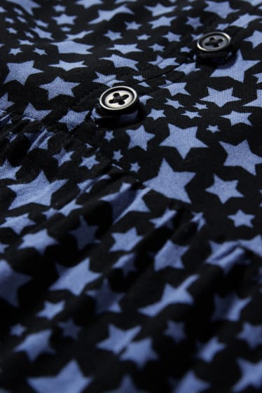 Damen - Bluse - gemustert - schwarz