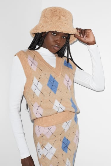 Femmes - CLOCKHOUSE - pull sans manches - beige