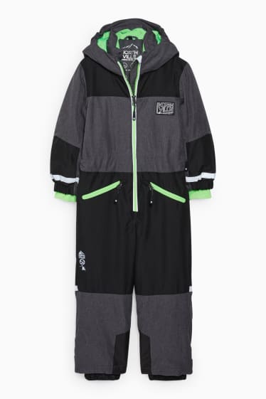 Children Boys - Ski suit with hood  - black
