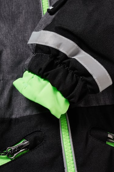 Children Boys - Ski suit with hood  - black