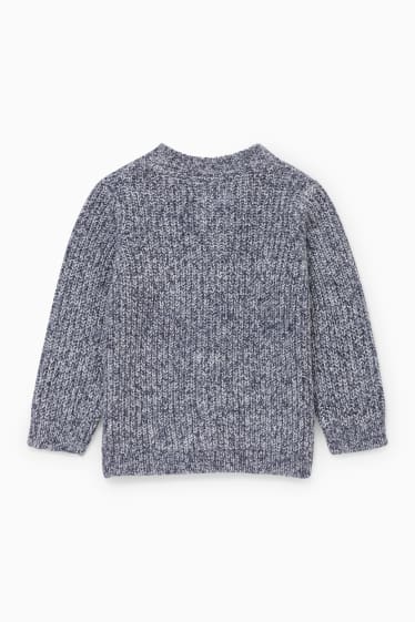 Bebeluși - băieți - Cardigan tricotat bebeluși - albastru închis / alb