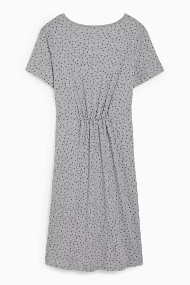 Women - Nursing nightdress - patterned - light gray-melange
