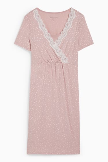 Dona - Camisa de dormir de lactància - estampada - rosa