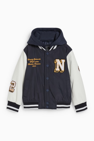 Kinder Jungen - Jacke mit Kapuze - dunkelblau