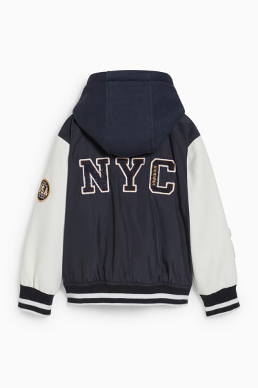 Kinder Jungen - Jacke mit Kapuze - dunkelblau