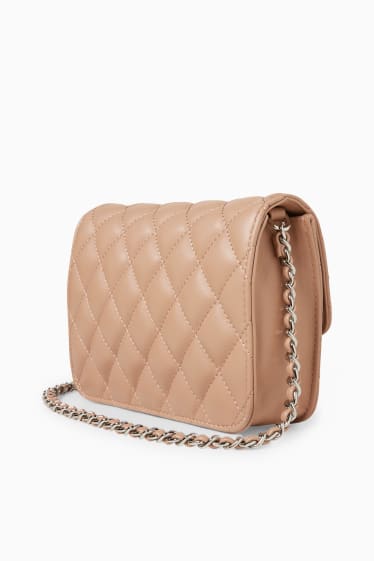Donna - CLOCKHOUSE - borsa a tracolla trapuntata - similpelle - beige