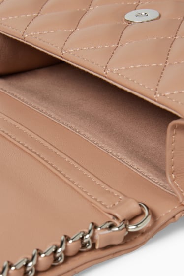 Donna - CLOCKHOUSE - borsa a tracolla trapuntata - similpelle - beige