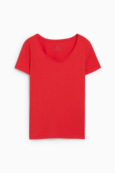 Dames - T-shirt - rood