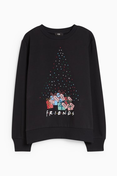 Dames - Sweatshirt voor de kerst - Friends - zwart