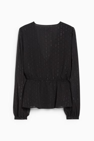 Mujer - Blusa de chifón - negro