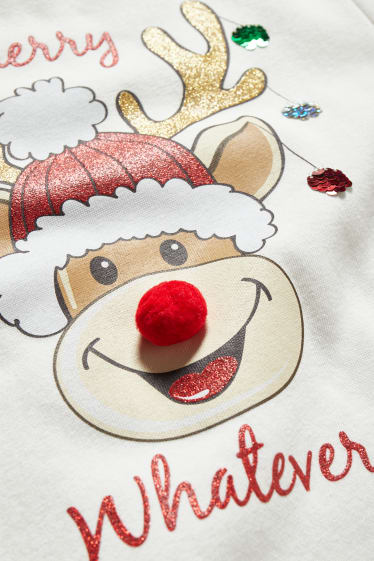 Children - Christmas sweatshirt - Rudolph - white