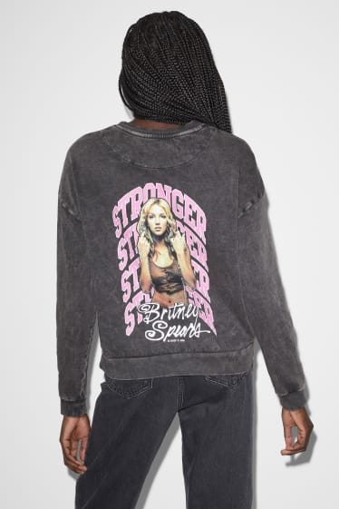 Dames - CLOCKHOUSE - sweatshirt - Britney Spears - donkergrijs
