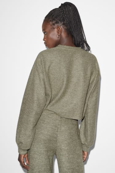 Femmes - CLOCKHOUSE - pullover raccourci - vert