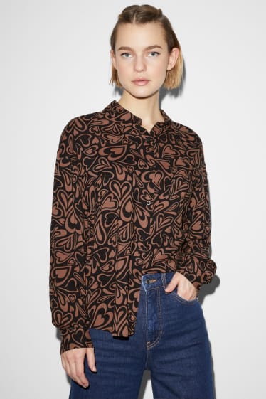 Teens & young adults - CLOCKHOUSE - blouse - patterned - brown