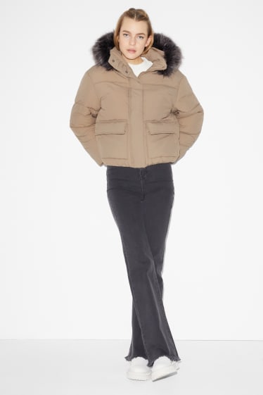 Damen - CLOCKHOUSE - Steppjacke mit Kapuze - beige