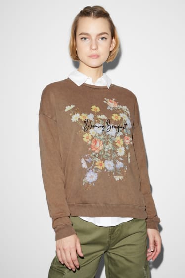 Femmes - CLOCKHOUSE - sweat - marron chiné