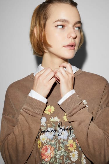 Femmes - CLOCKHOUSE - sweat - marron chiné