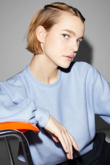 Dona - CLOCKHOUSE - jersei crop - blau clar
