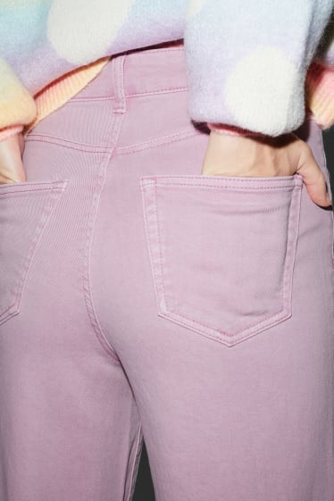 Donna - CLOCKHOUSE - jeans a gamba larga - vita alta - viola chiaro