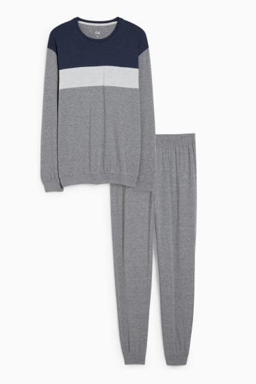 Hombre - Pijama - gris jaspeado