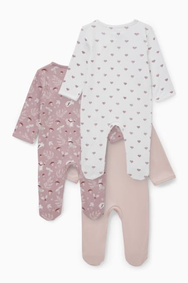 Bébés filles - Lot de 3 - pyjamas bébé - rose
