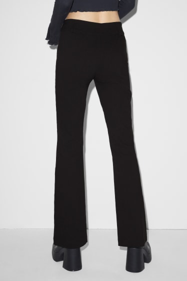 Femmes - CLOCKHOUSE - pantalon en jersey - Flared - noir