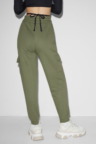 Mujer - CLOCKHOUSE - pantalón cargo de deporte - verde oscuro