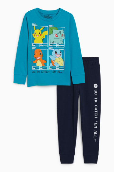 Kinderen - Pokémon - pyjama - 2-delig - donkerturquoise