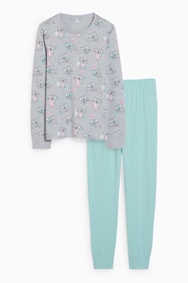 Enfants - Pyjama - 2 pièces - gris clair chiné
