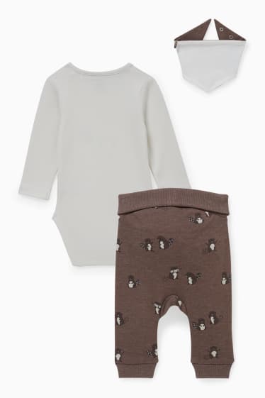 Baby: jongens - Babyoutfit - 3-delig - crème wit